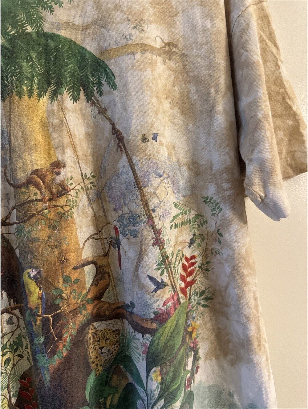 Vintage 1991 Liquid Blue Rainforest Preserve T-Shirt Tie Dye XL Single Stitch - Picture 3 of 16